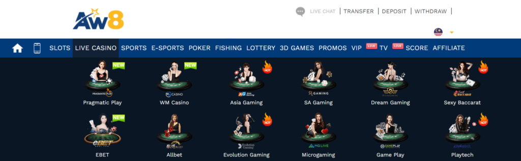 Acewin8 Live Casino Game